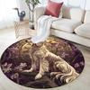 Afghan Hound Pattern Round rug,Carpet Rug for Living Room Bedroom  Playroom ,Non-slip Floor Mat,Holiday Gifts and Birthday Gifts.