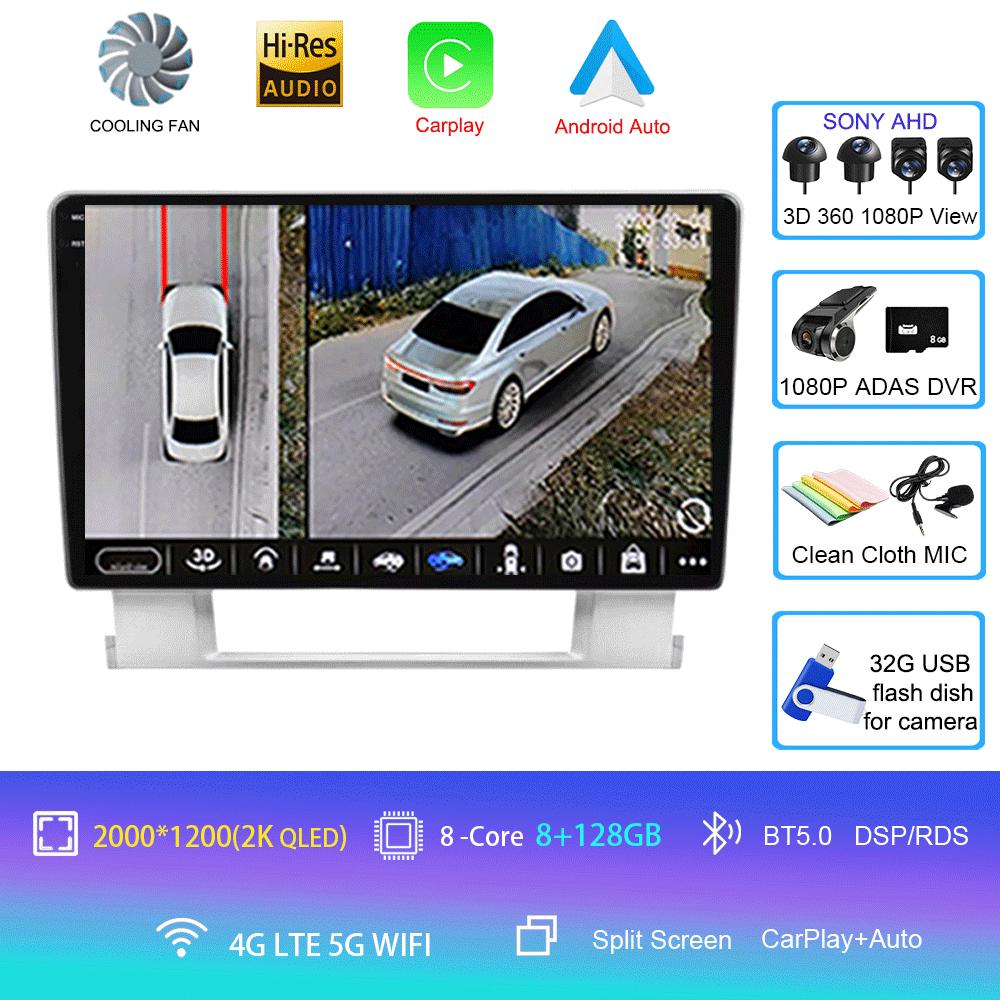 For Opel Astra J 2009 - 2017 Android 14 8G RAM + 256G ROM Car Radio Video Player Multimedia Navigation Gps 2 din BT