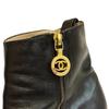 CHANEL short COCO Mark Matrasse leather boots black leather Used