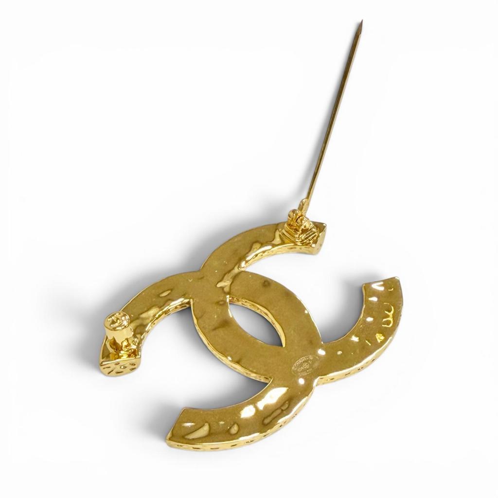 Excellent CHANEL Brooch COCO Mark gold Women B24P Used