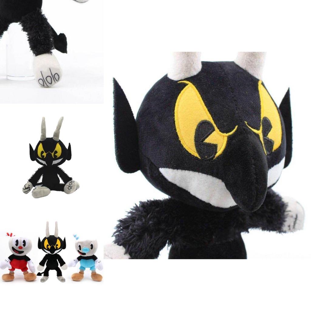 Adorable Cuphead Mugman Devil Boss Plush Toy Stuffed Animal Doll For Kids Baby Xmas Gift Decor