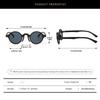 Steampunk kulaté sluneční brýle s nýty Vintage Punk Luxusní značka Designérské UV ochrana Unisex Hip Hop Sluneční brýle