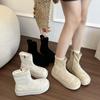 New muffin thick-soled small man, black suede Martin boots women's shoes, new autumn and winter single boots show small feet