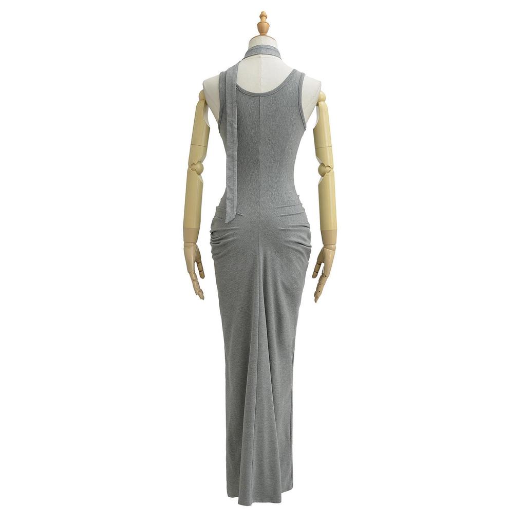 Greek Goddess Backless Halter Dress – Sexy, Stylish, and Slimming Summer Strappy Maxi