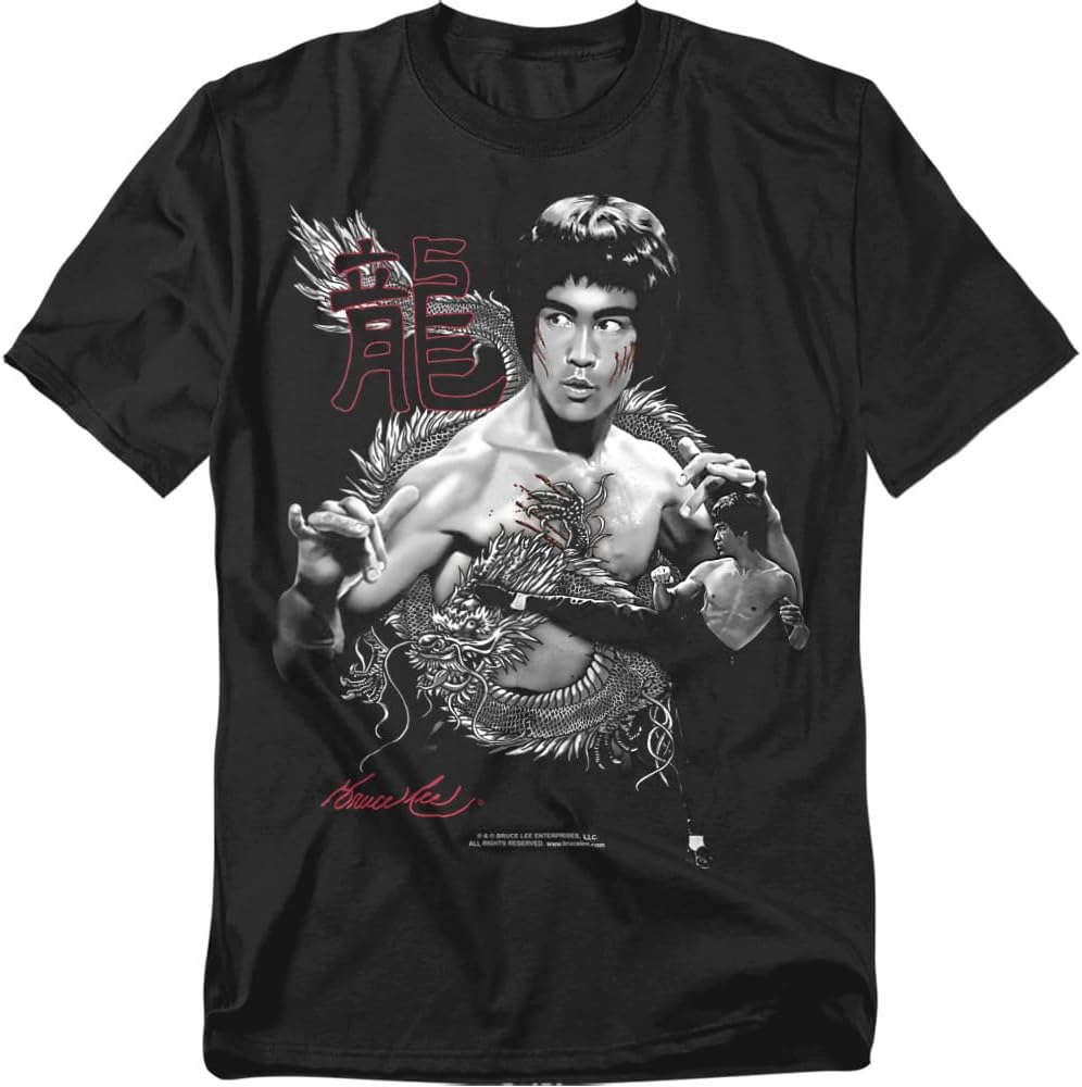 Popfunk Bruce Lee The Dragon Kung Fu T-Shirt - Black S