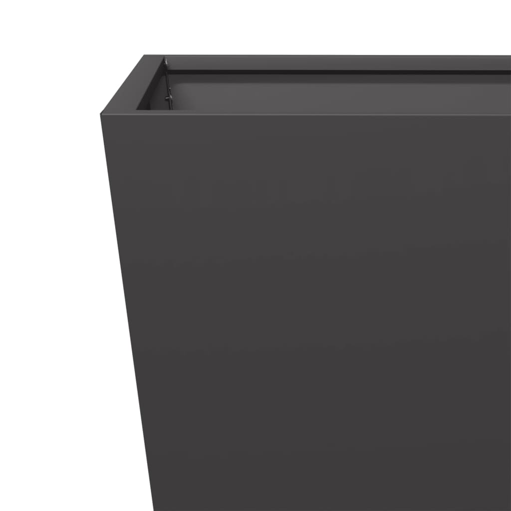 Vidaxl Garden Planter, Black, 50X50X50 Cm, Steel
