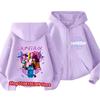 Kids New KPop Demon Hunters Zipper Hoodie Spring Autumn Sportswear Boys Clothes Girls Warm Print Casual
