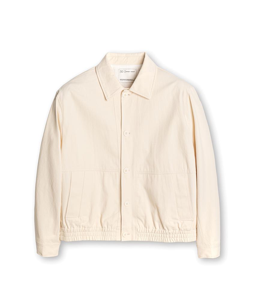 Connect Kinloch Crop Cotton Blouson Jacket (Ivory)