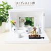 5-Piece Pet Buddhist Altar Set with Paw Prints, White, 2-inch, Mini Bouquet with Artificial Flowers, Perfect for Pet Loss and Memorial Services