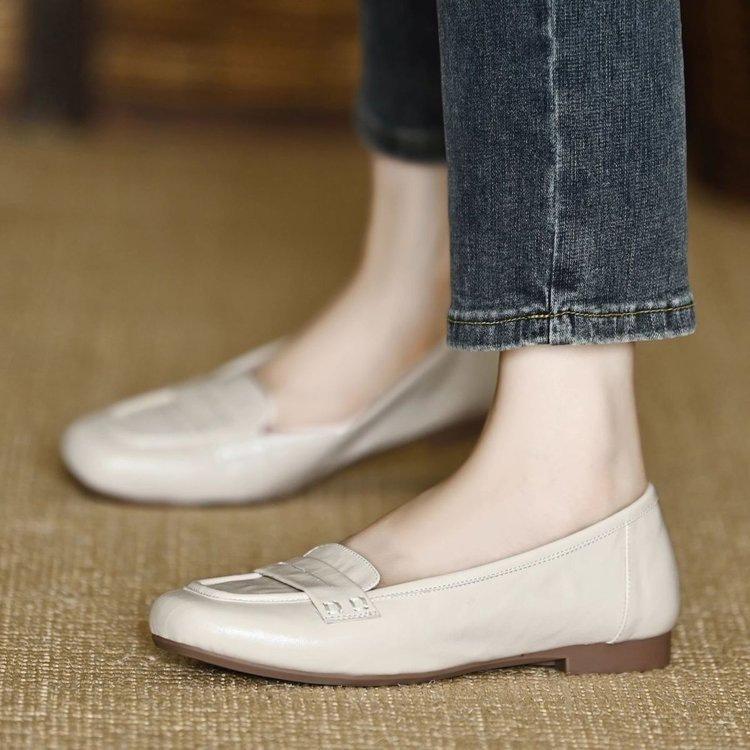 

Легкие туфли-лодочки с квадратным носком на мягкой подошве, женские новые туфли-слипоны из мягкой кожи на плоской подошве Doudou 40