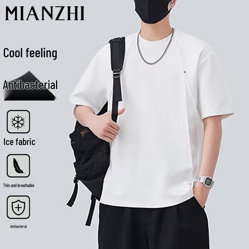 Men s Premium Cotton Blend Round Neck T-Shirt 3XL