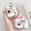 Cartoon Working Cat Clear Earphone Cases Cover Case For Airpods 4 Pro 1 Pro3 3 2 Pro2