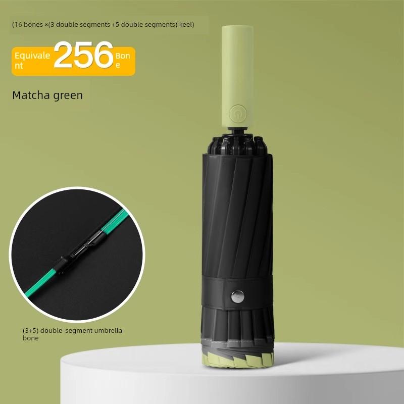 256-Bone Reverse Umbrella Automatic Extra Large UV Protection Rain Or Shine Dual-Use Wind-Resistant Bag Rainproof Self-opening Umbrella