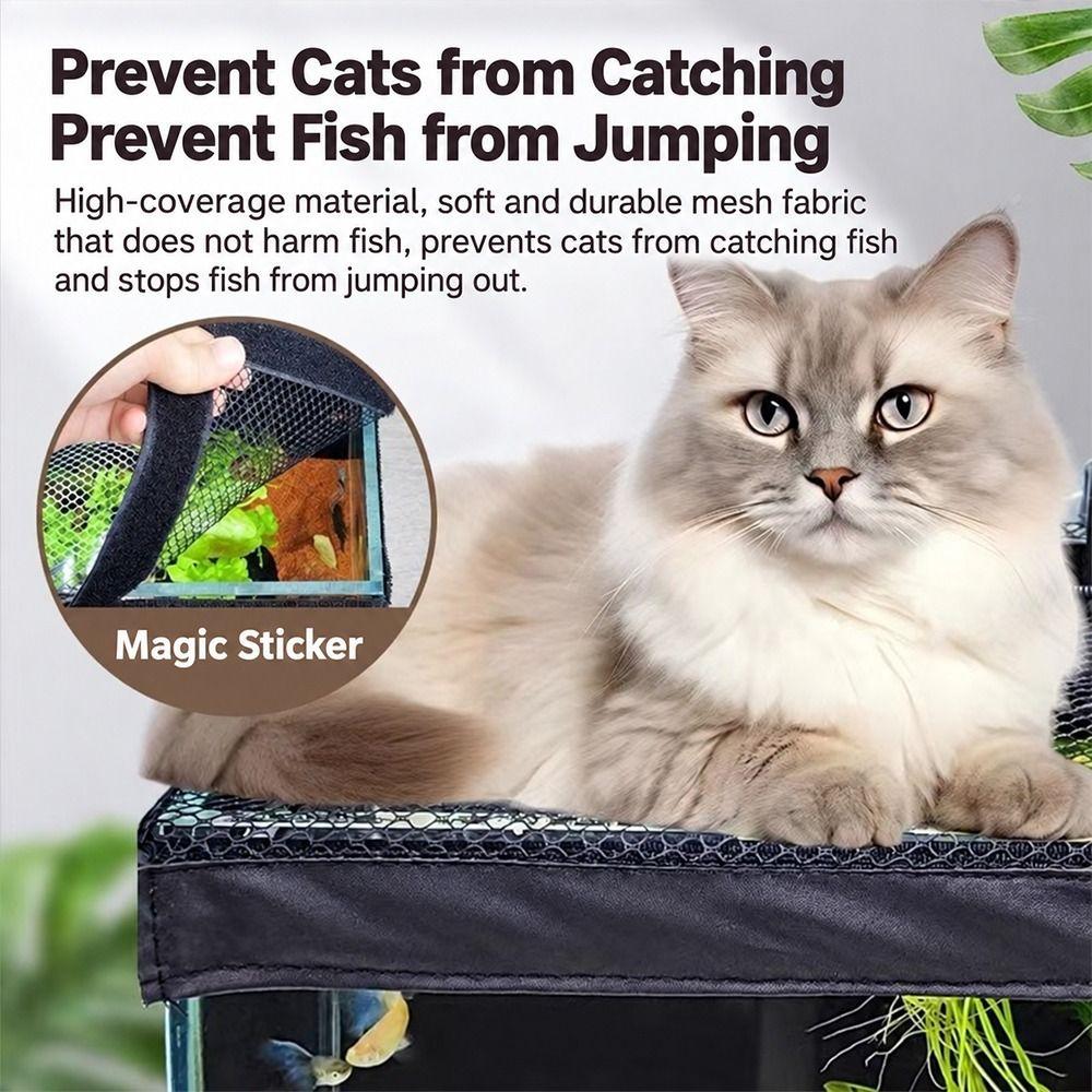 Black Aquarium Mesh Cover Fine Mesh Aquarium Anti-jump Net Home Aquariums