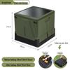 Yuantu Foldable Camping Storage Box with Wooden Lid, 45L