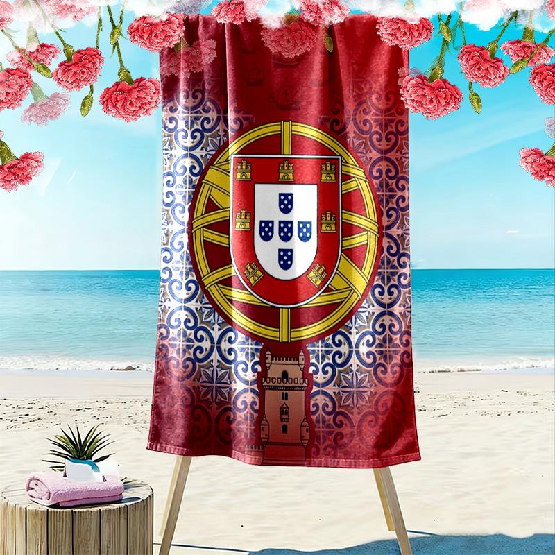 Royal Heritage Symbolism beach towel Outdoor camping Beach towel for vacation photos swim Absorbent bath towel seaside Comfort beach towel