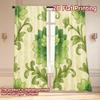 Set Of 2 Flat Printing Curtains Without Rod Floral Green Motif April Fools Is Day Festival Fashion Versatile Polyester Curtain Made