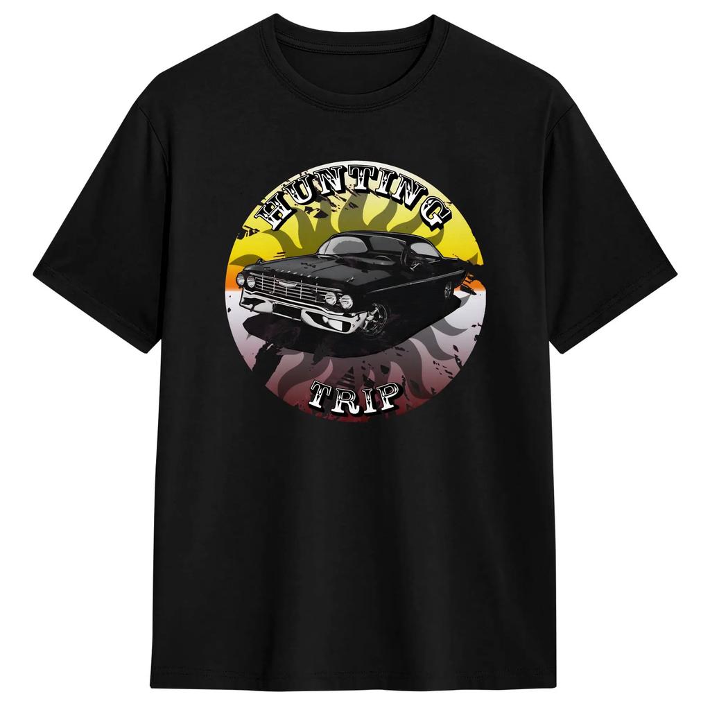 Impala Supernatural Logo T Shirt Summer 100 Cotton T Shirts For Unisex Harajuku Pattern Tee Shirt Shortsleeved Y2k Funny Top Tees