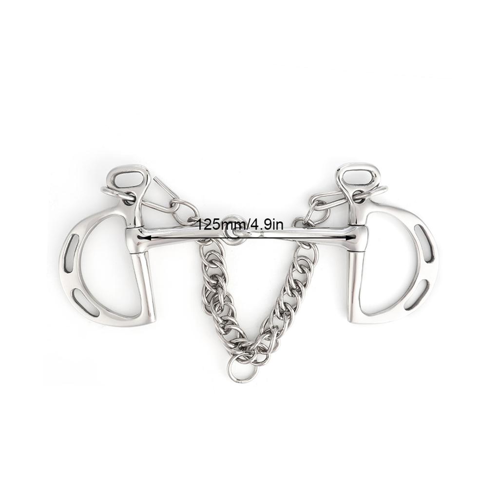 Stainless Steel kimberwicke Bit Solid Jointed Mouth Horse Chewing Mouth Roller(125mm)