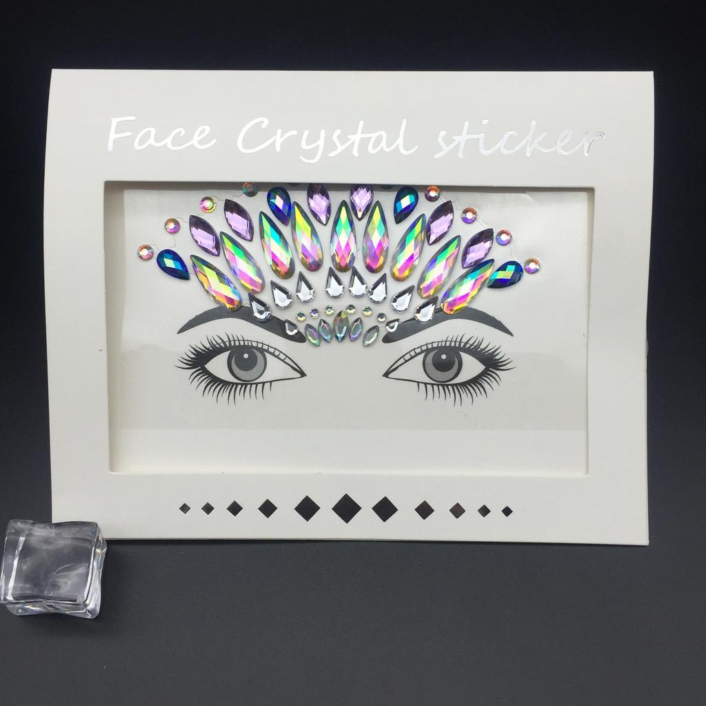 Eco-Friendly Forehead & Face Resin Stickers for Music Festival Makeup