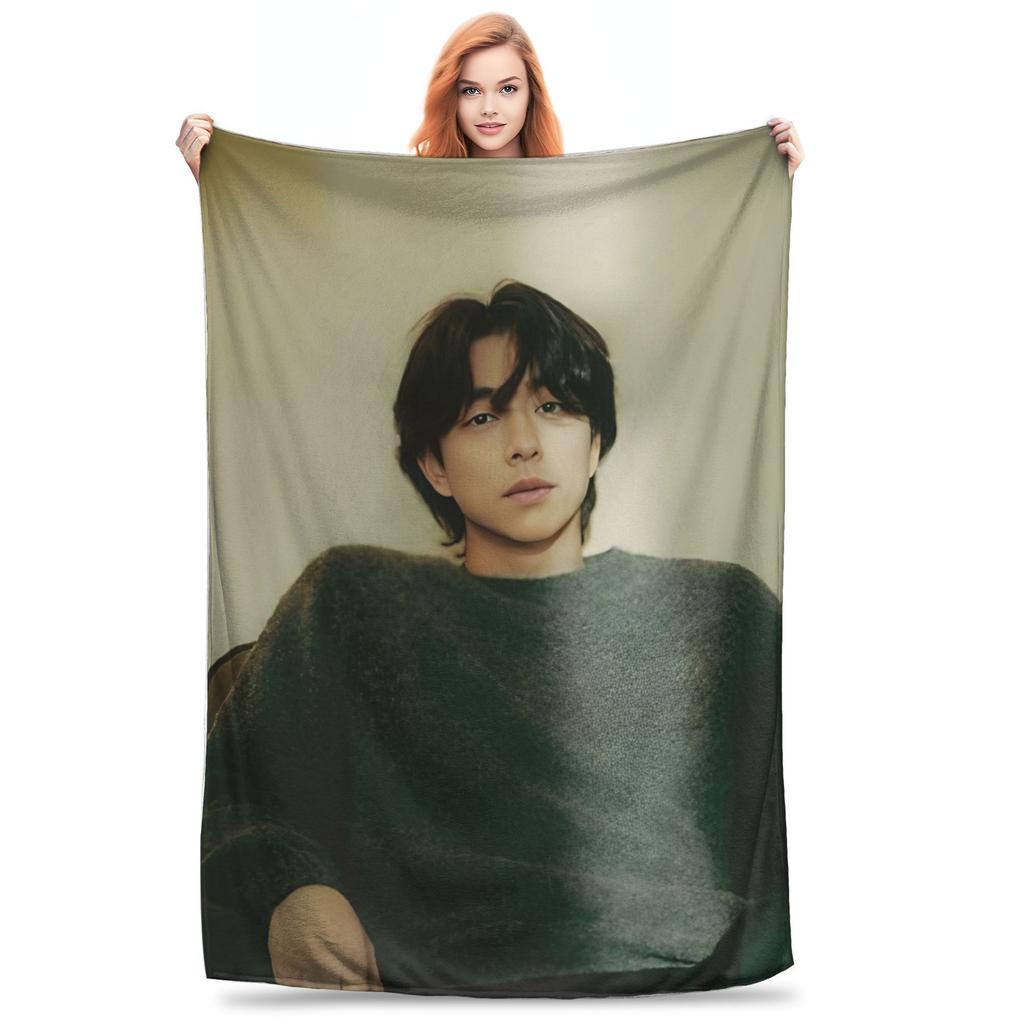 Gong Yoo Kpop Blanket Plush Awesome Warm Throw Blanket for Bedding Lounge Autumn/Winter,