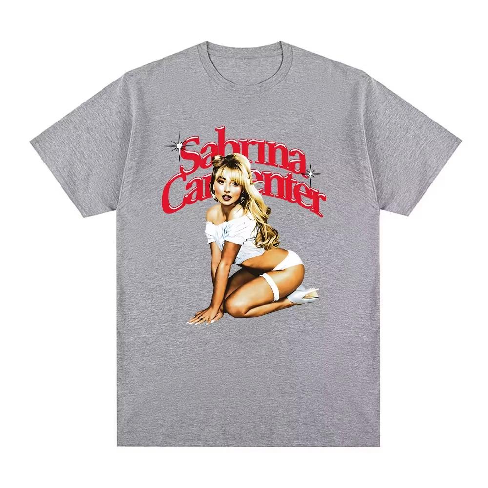 Sabrina Carpenter 2026 NewTShirt High Quality Teeshirt Sleeve WomenUnisex Cotton Gothic Tshirt Round Neck Summer Tees