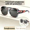 Lunettes de soleil tendance polarisées résistantes aux UV, Lunettes à clipser, Monture carrée surdimensionnée, Lunettes à la mode pour femme homme