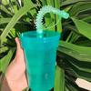 6pcs Colourful Straws Cup Spill-Proof Drinking Cup Party Drink Cups Sipper Cups  Birthday Party