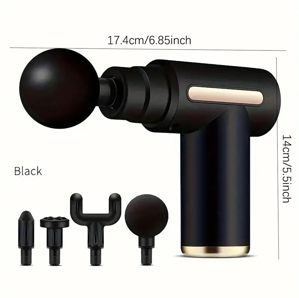 Portable Handheld Electric Muscle Massager Gun, Deep Tissue Impact Electric Muscle Massager, Suitable for Sports and Fitness