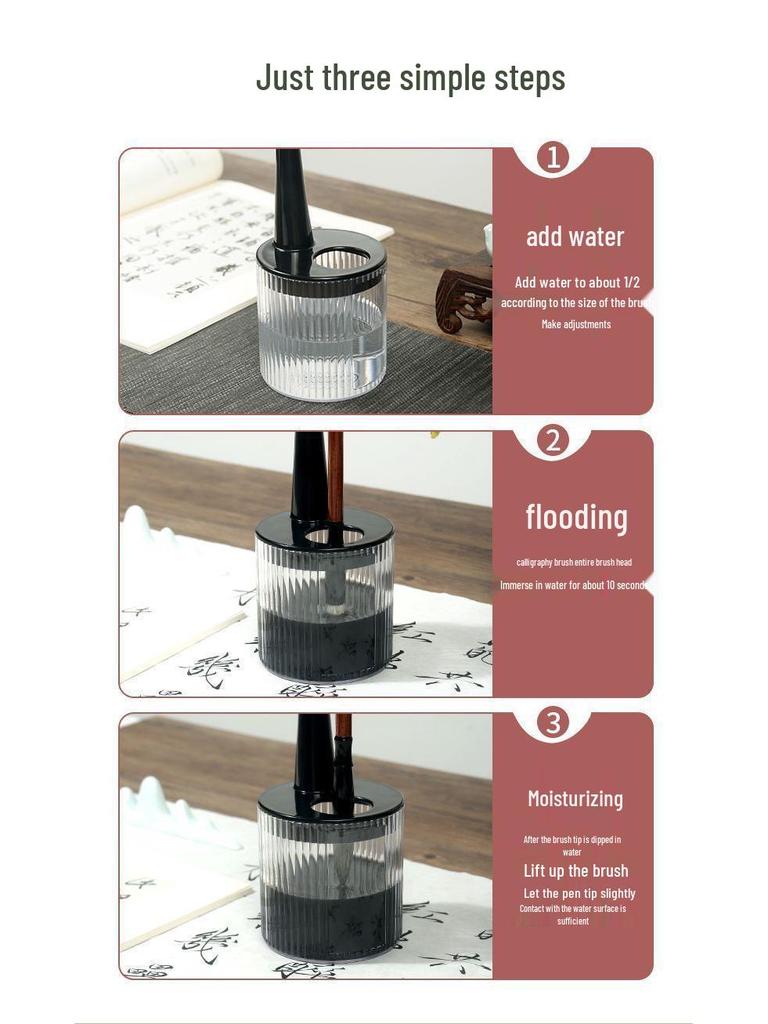 Yu Bao Ge Multipurpose Pen Holder & Calligraphy Brush Rest with Ink Tray & Drying Clip