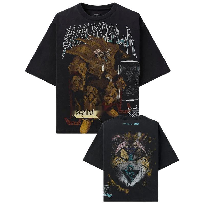 

Trendy YOUNG Yu-Gi-Oh! Unisex Heavyweight Cotton T-Shirt - Loose, Plus-Size, Casual Hip-Hop Style for Summer XL