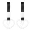 Broken Heart Car Steering Wheel Rear Bumper Warning Car Hand Drift Car Interior Exterior Bus [PATIKIL] Strap, 2-Pack, Ring, Strap, Decoration,