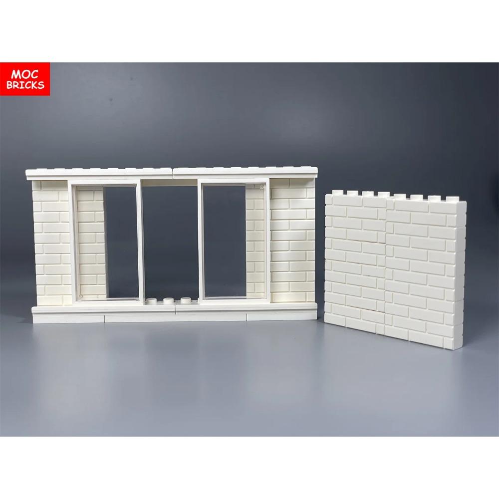 

MOC Цеглинки Розсувні двері на рейках 1x4x6 Рама 60596 92589 Стіна будинку Зібрані Частинки Будівельний блок Пластикова іграшка для дитини