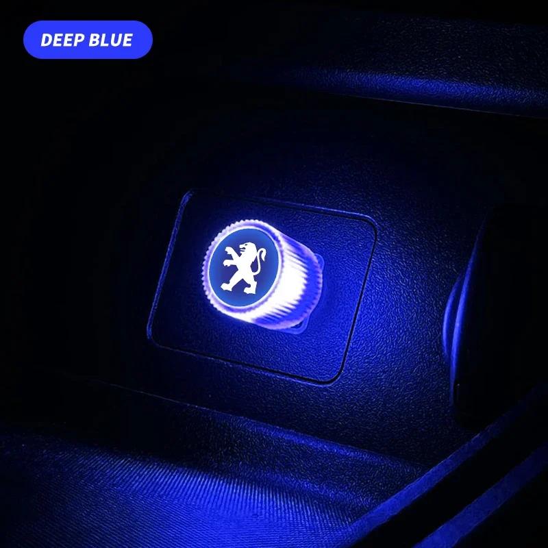 For Peugeot 1pcs New USB Car LED Light Auto Interior Atmosphere Light Car Accessories For Peugeot 206 208 306 307 308 407 408 50
