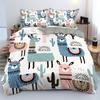 Alpaca Printed Down Quilt Cover Three-Piece Quilt Cover Digital Printing Bedding Home Textile