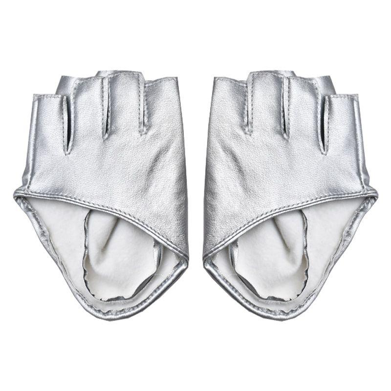 

Lolita Waste Soil Wind Silver Short Leather Women s Y2g Gloves Silver