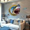 3D Shark Ocean Mural Removable Wall Sticker Art Vinyl Decal Kids Room Home Decor Living Room Decoration Wall  Room Decor 2023