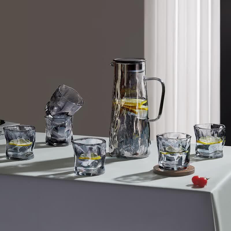 BOLIDOMI Mist Shadow High Borosilicate Glass 7-Piece Water Set