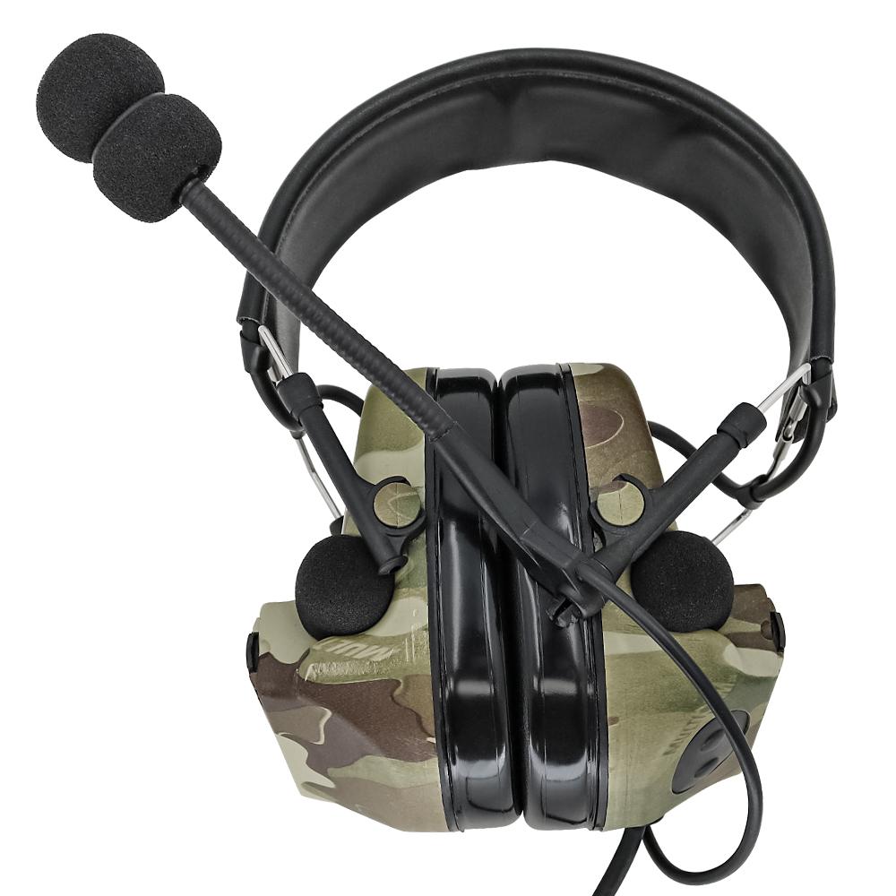 Fone de ouvido tático Comtac II Airsoft militar Fone de ouvido com redução de ruído Proteção auditiva para caça Protetores auriculares