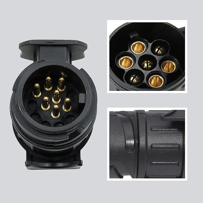 13 To 7 Pin Plug Adapter Trailer Connector 12V Towbar Towing Waterproof Plugs Socket Adapter Protect Connector
