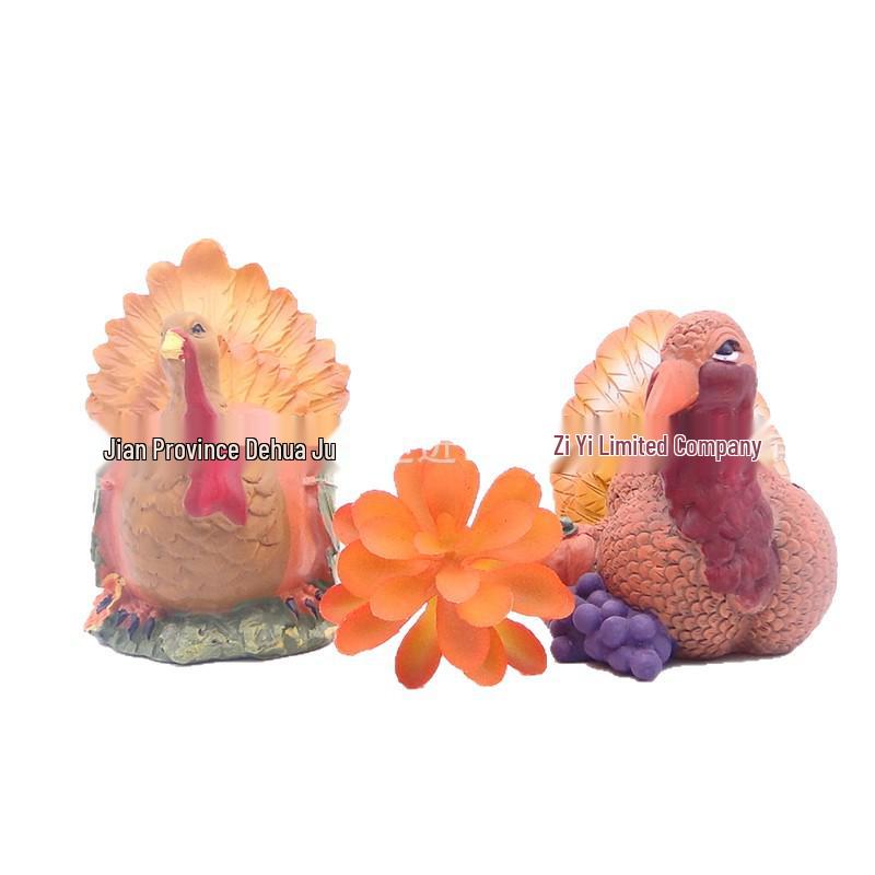 Resin Thanksgiving Pine Cone Turkey Decoration Ornament
