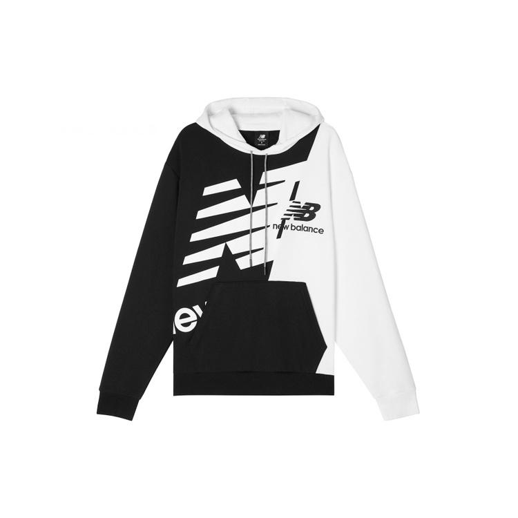 New Balance Splice Logo Hoodie Asia Sizing  White Black  Men s MT11511-BM M