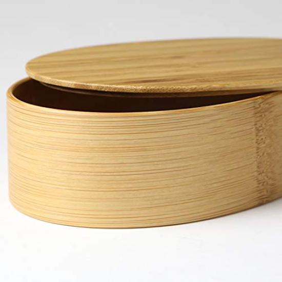 Kochosai Kosuge One Tier Oval Bento Box Natural
