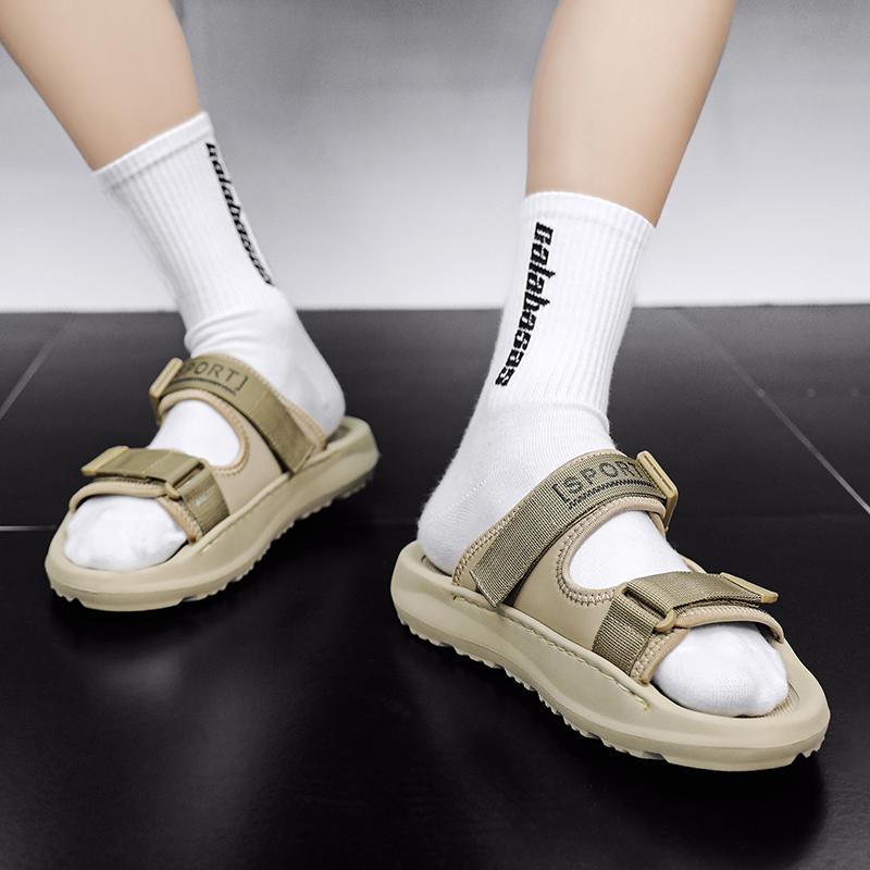 Non-Slip Outdoor Male Cool Shoes All-match Man Slippers Lightweight Walking Half Footwear Comfortable Men's Casual Half Drag