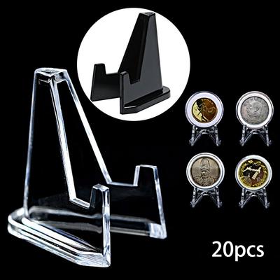 36x27x6mm Identification Box Supplies 20Pcs Plastic Coin Display Stand
