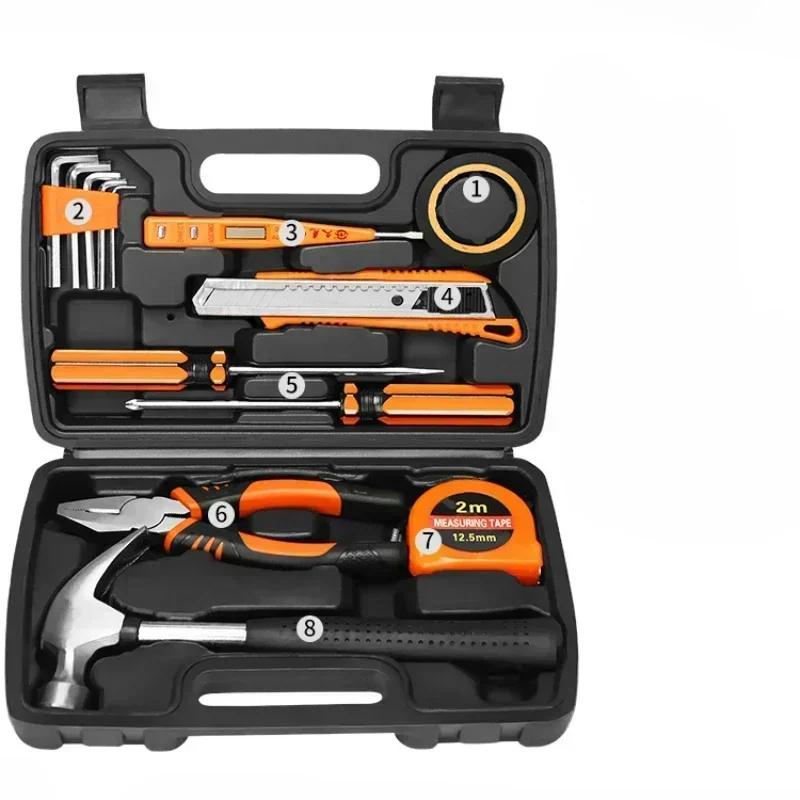 Hardware Repair Hand Tool Sets Household Case Multifunction Tool Box with Screwdrive Knives Hammer Wire Pliers Herramientas
