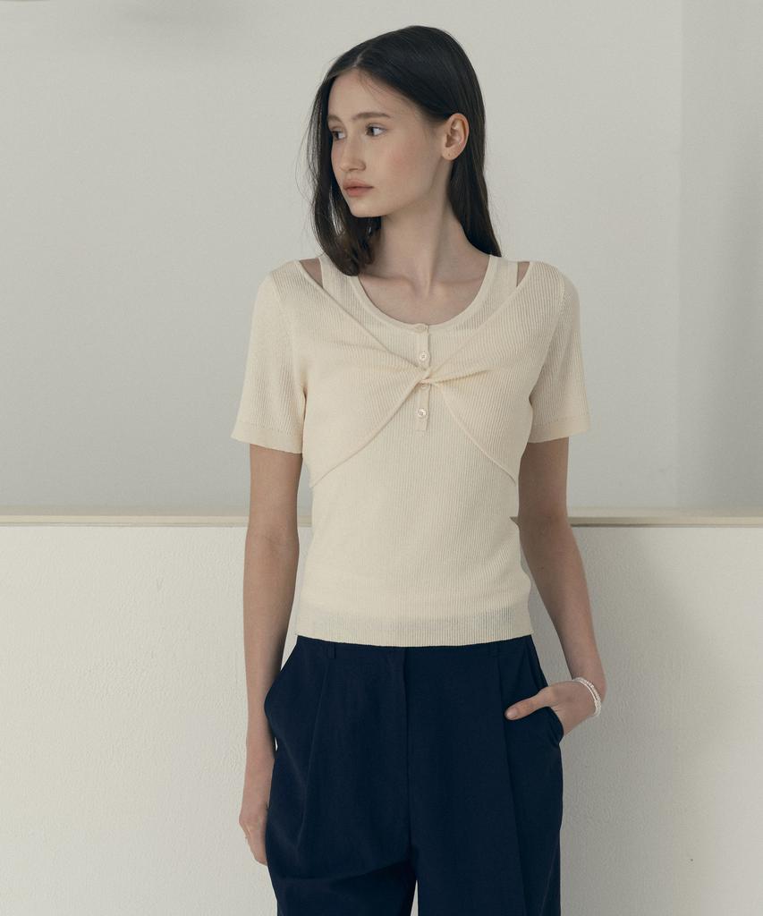 JUCYJUDY Linen Twist Two-In-One Knit J1Kt322B