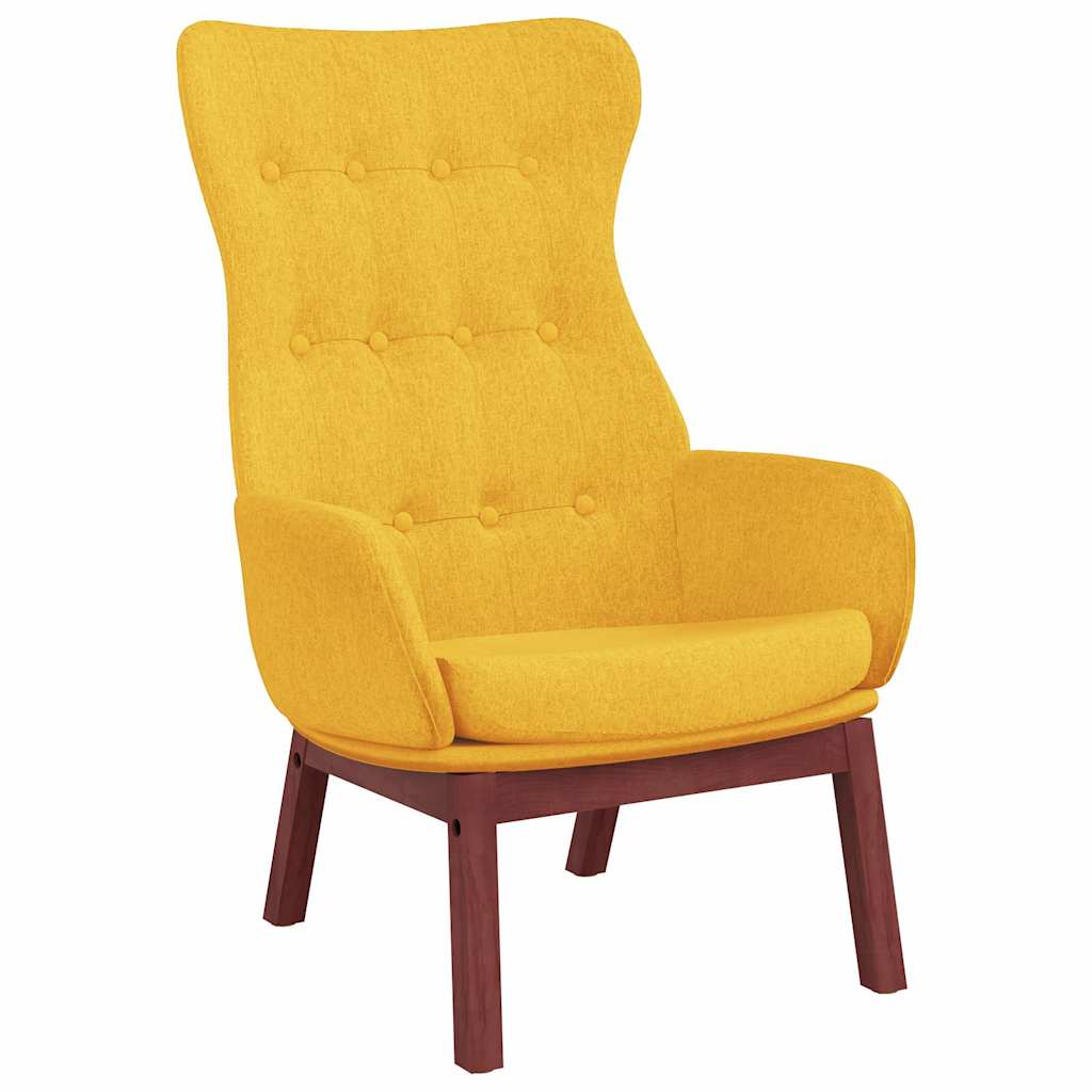 Recliner Chair with Ottoman Mustard Yellow Fabric