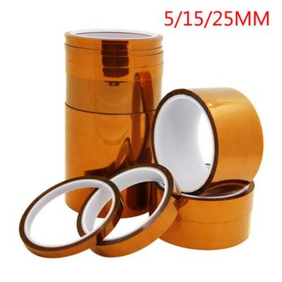 5/15/25 mm, 33 m, 100 Fuß Kapton-Klebeband, BGA, hitzebeständiges Polyimid mit hoher Temperaturbeständigkeit für die Elektronikindustrie