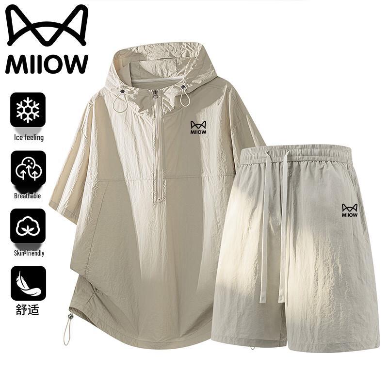 

MaoRen Men s Summer Casual T-shirt and Shorts Set M